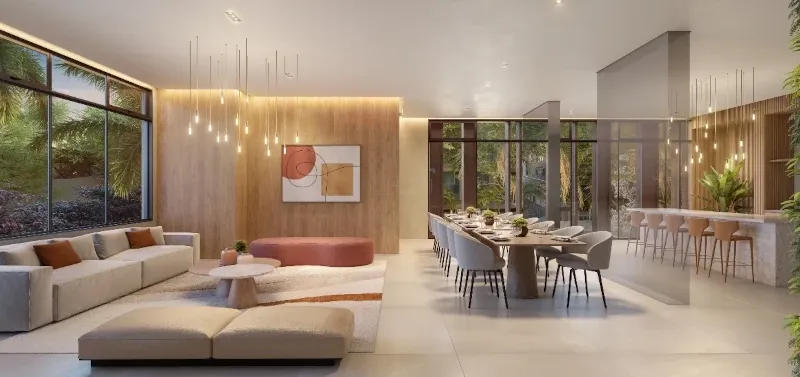 Foto do salão de festas do Auren Vila Clementino