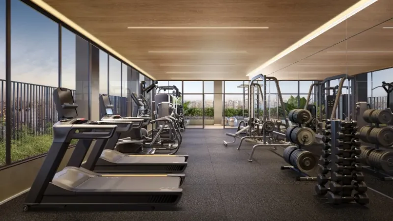 Foto da área fitness do Auren Vila Clementino