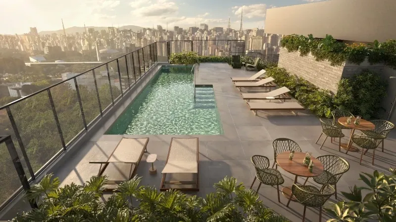 Foto da piscina do Auren Vila Clementino